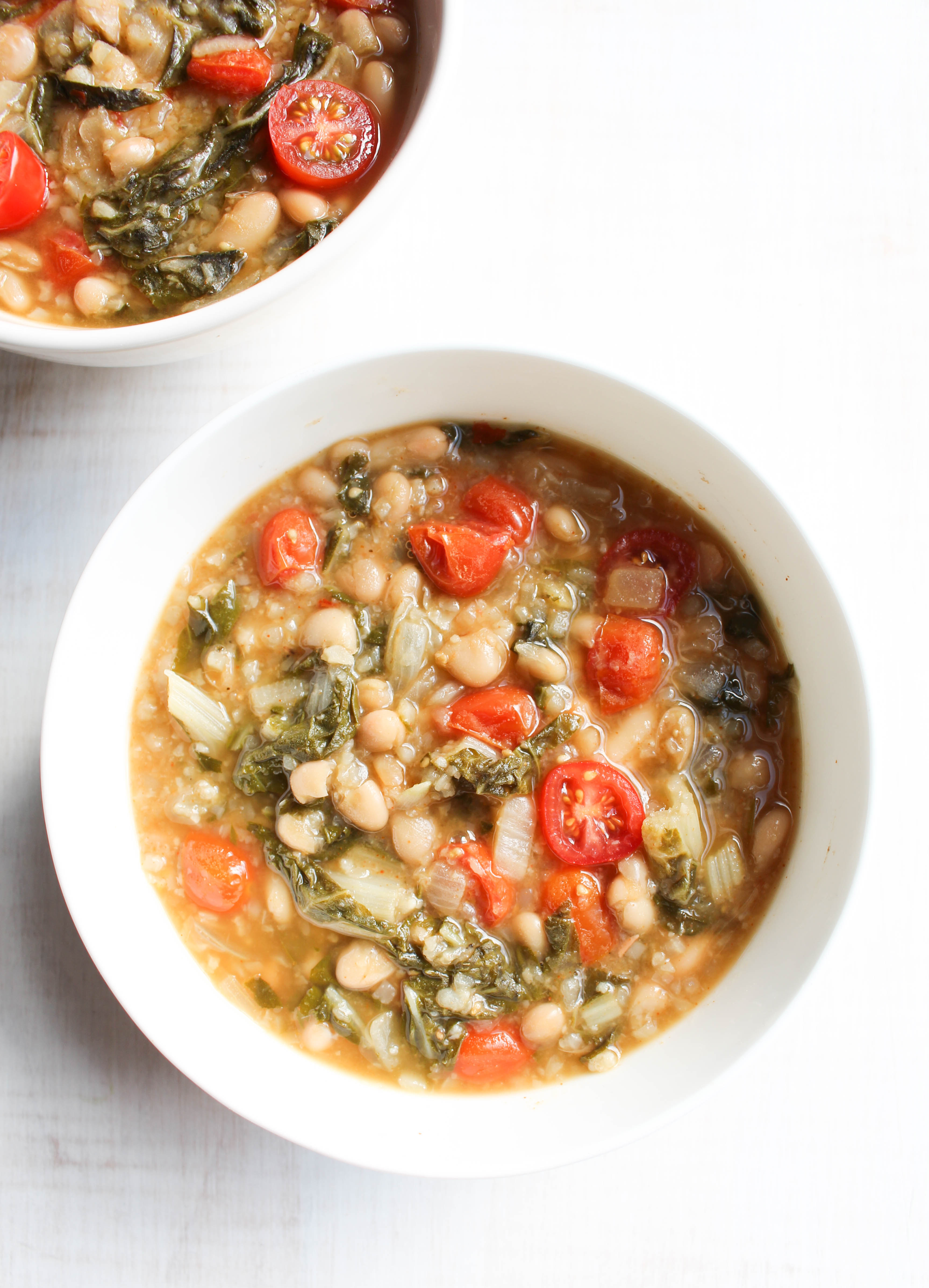 White Bean Bone Broth Chili Fresh Water Peaches