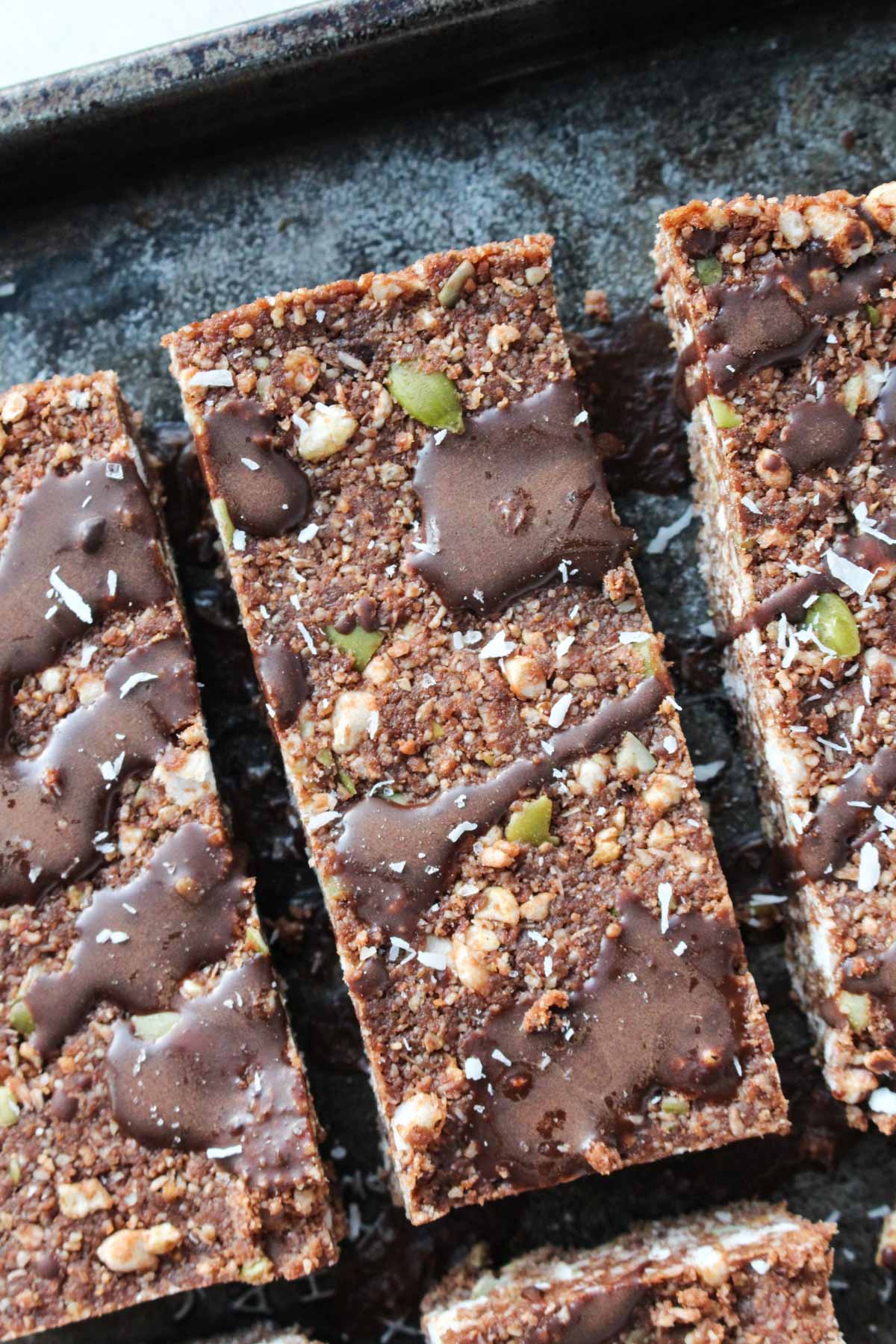 NoBake Chocolate Energy Bars GlutenFree Fresh Water Peaches