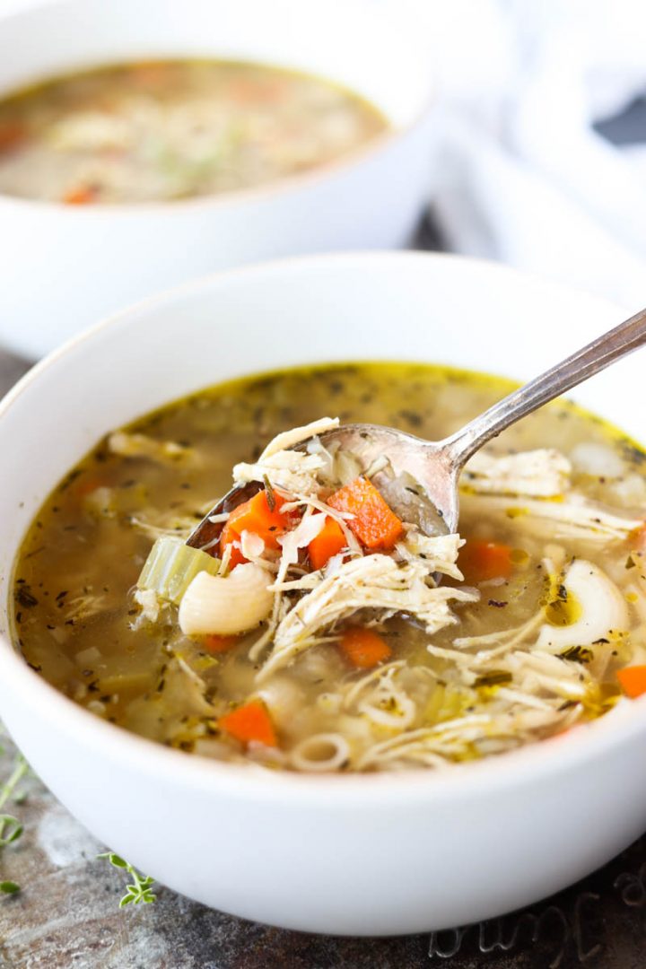 Chicken Bone Broth Soup (Whole30 Friendly!) Fresh Water Peaches