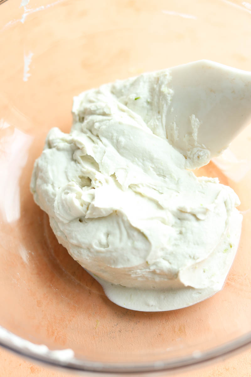 Bowl with coconut whipped cream.