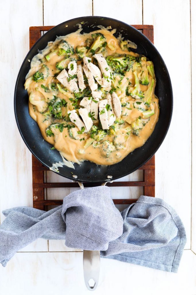Dairy Free Chicken Alfredo with Broccoli Fresh Water Peaches