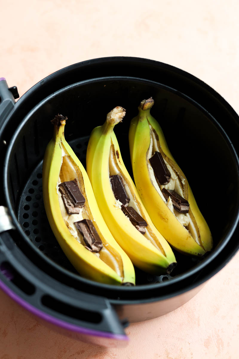 Bananas in air fryer.