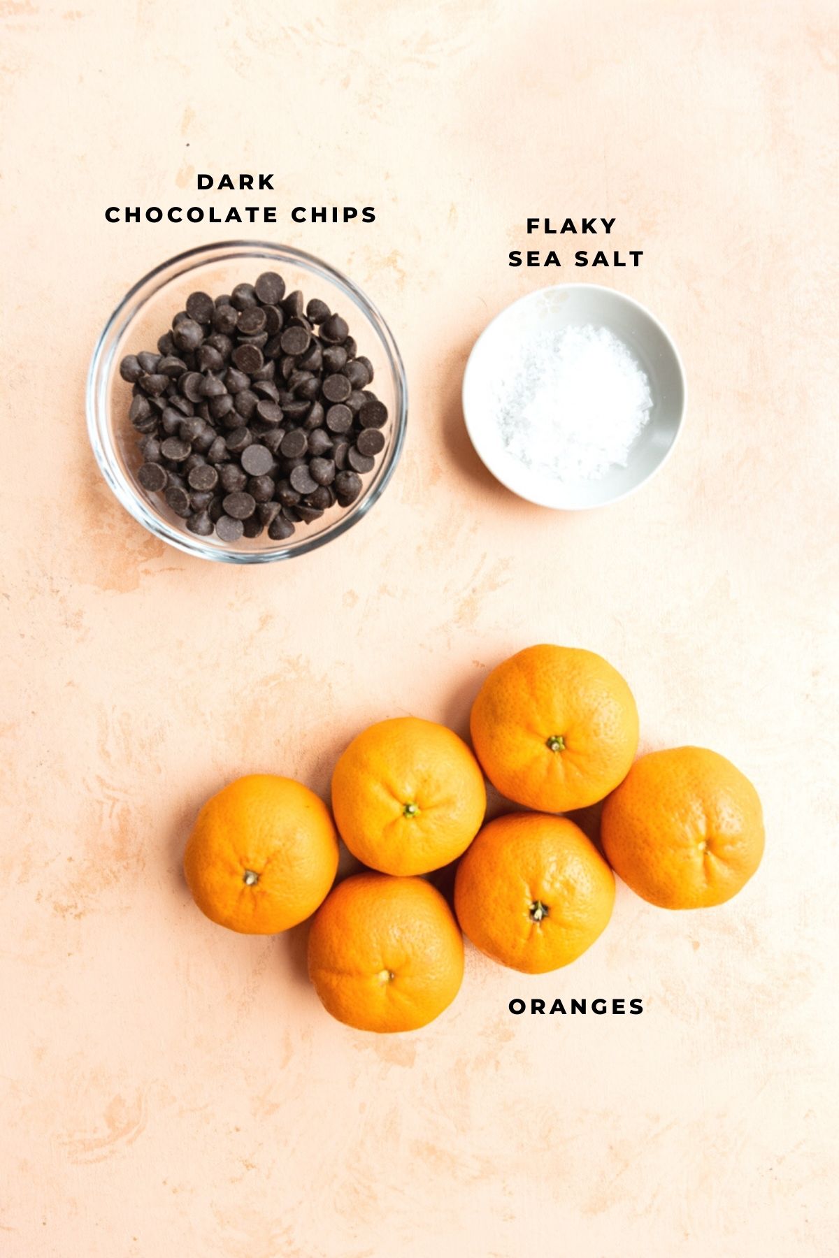 Chocolate covered orange ingredients.