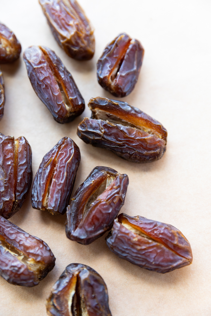 Pitted medjool dates.