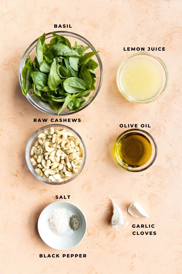 Easy Cashew Pesto Recipe (Vegan & DairyFree) Fresh Water Peaches