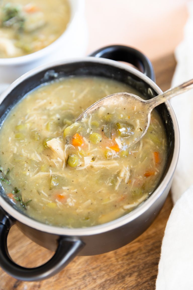 Whole30 Chicken Pot Pie Soup Fresh Water Peaches