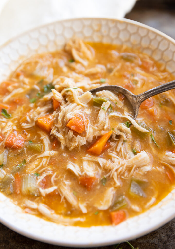 Spicy Buffalo Chicken Soup Recipe (DairyFree) Fresh Water Peaches