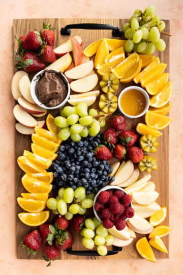 Healthy Fruit Charcuterie Board - Fresh Water Peaches