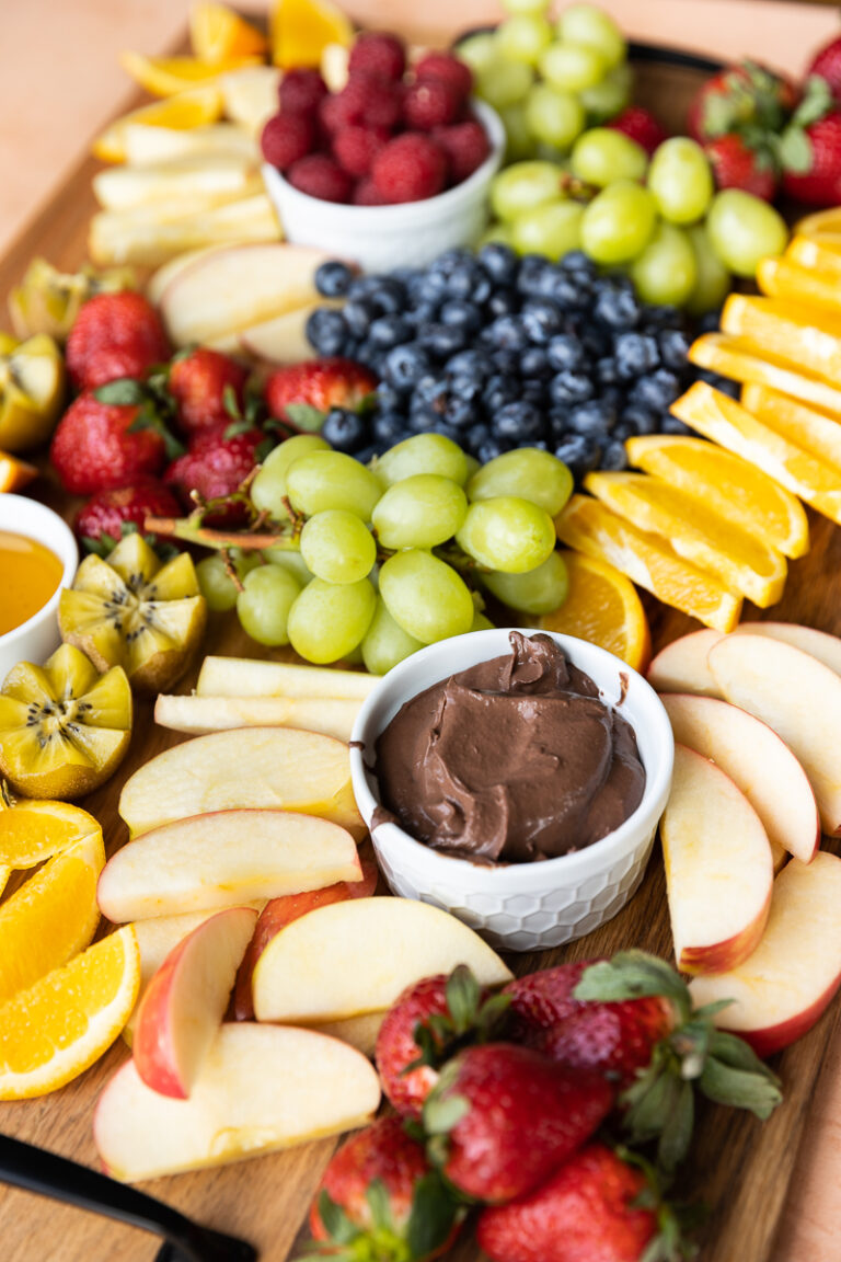 Healthy Fruit Charcuterie Board - Fresh Water Peaches