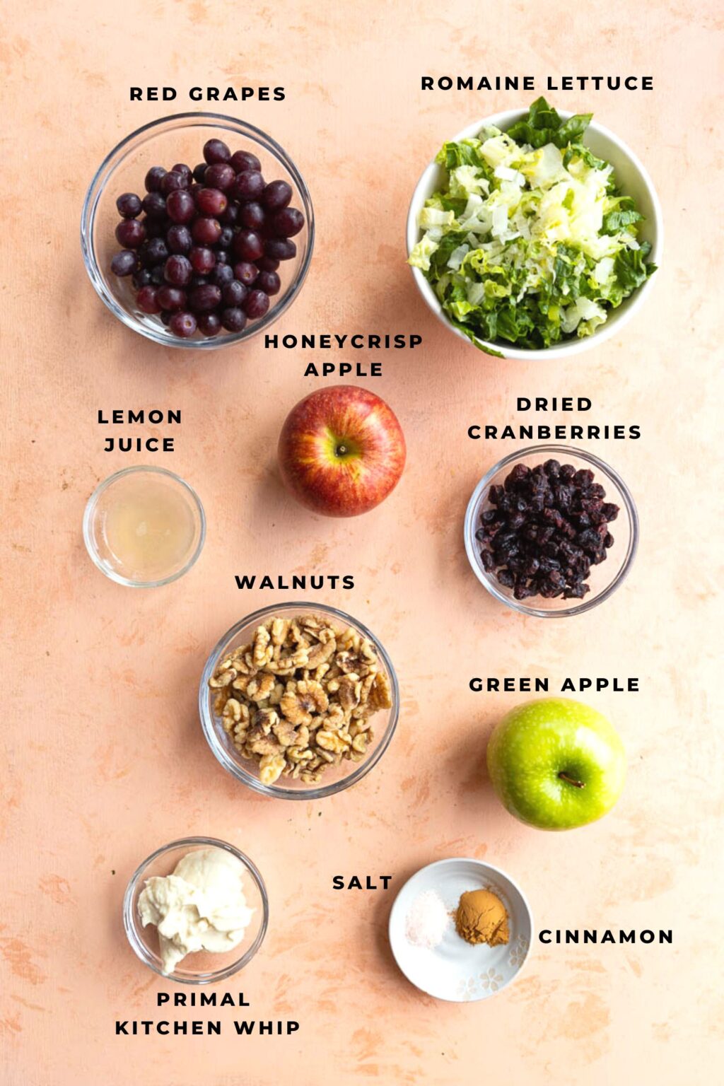 Chopped Fruit and Nut Salad Recipe with Walnuts Fresh Water Peaches