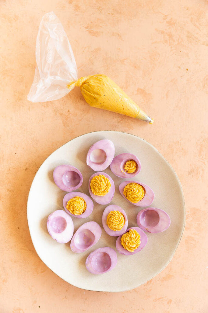 Pink Deviled Egg Recipe Without Mustard Fresh Water Peaches