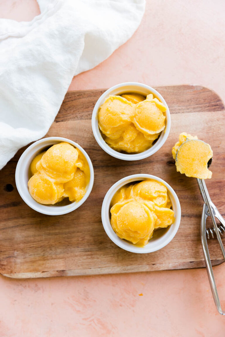 Easy Peach Sorbet Recipe Fresh Water Peaches