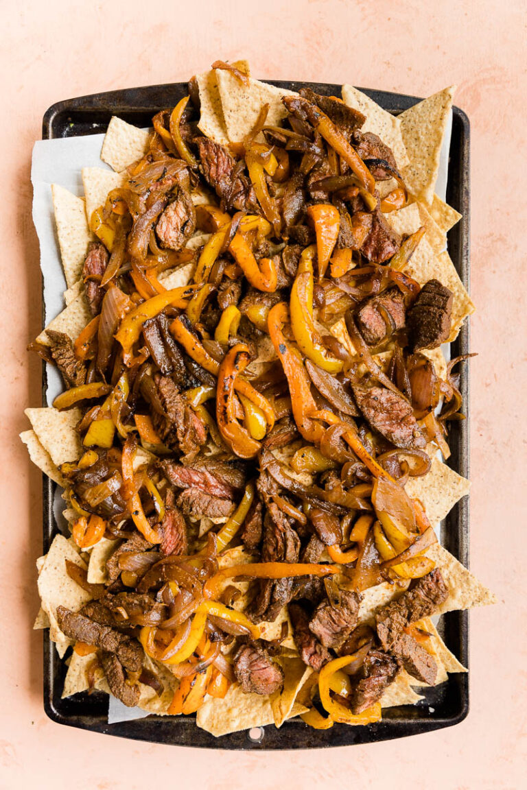 Easy Steak Fajita Nachos Recipe (Dairy Free) Fresh Water Peaches