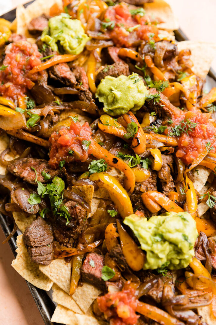 Easy Steak Fajita Nachos Recipe (Dairy Free) Fresh Water Peaches