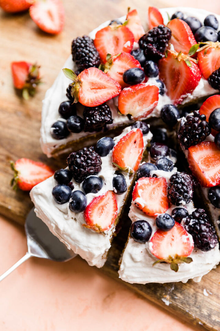 Gluten Free Berry Chantilly Cake Recipe (Dairy Free) Fresh Water Peaches