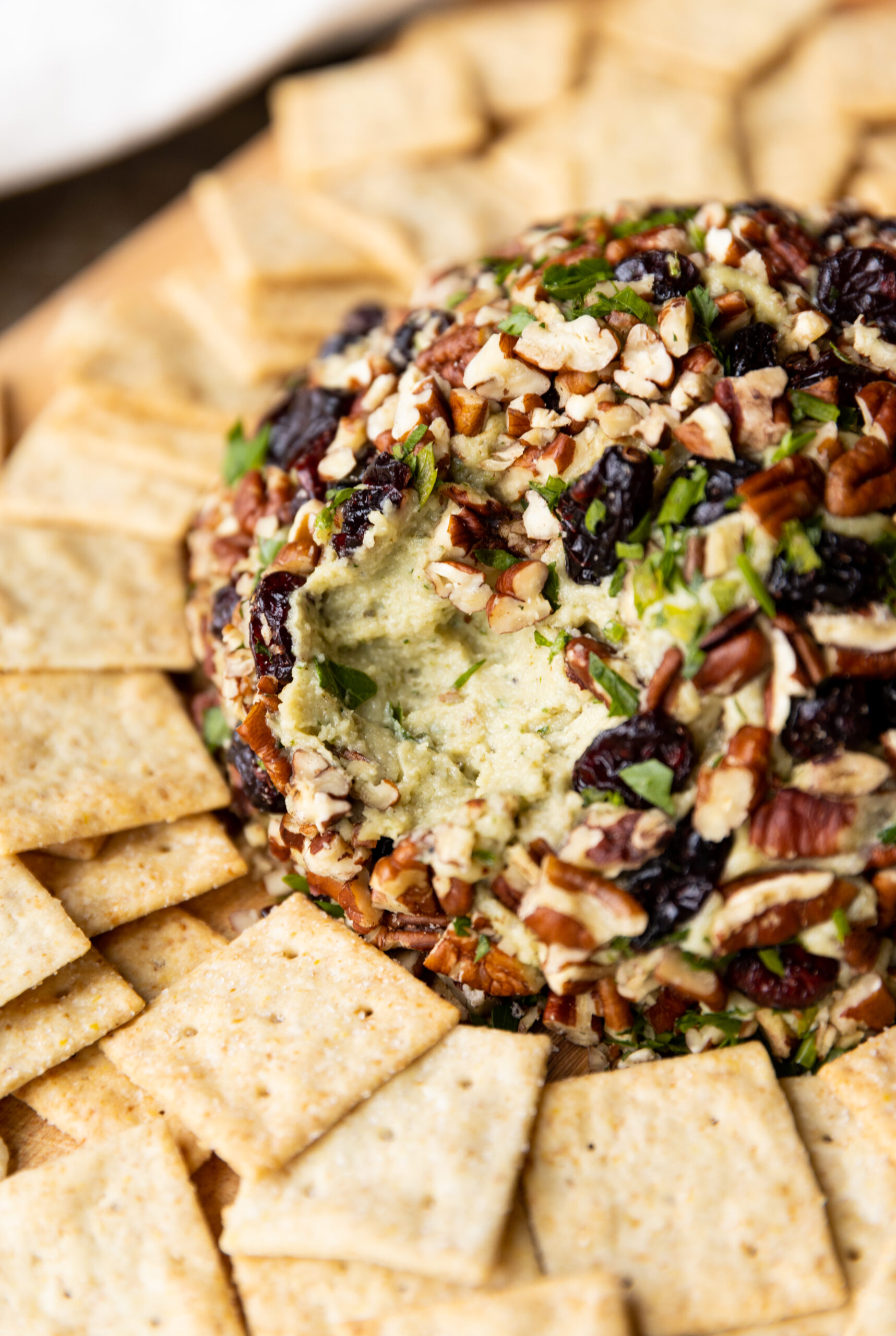 Garlic & Herb Vegan Cheese Ball Recipe (DairyFree) Fresh Water Peaches